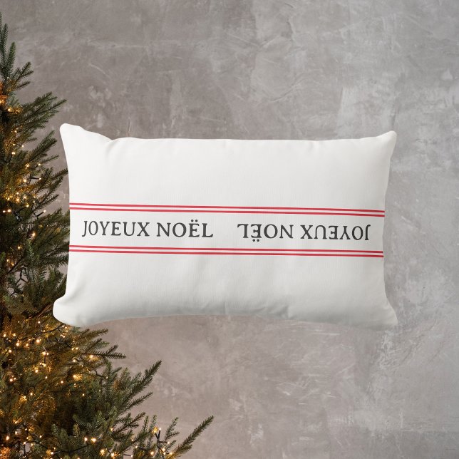Cojín Lumbar Navidades de la franja roja Joyeux Noël (Subido por el creador)