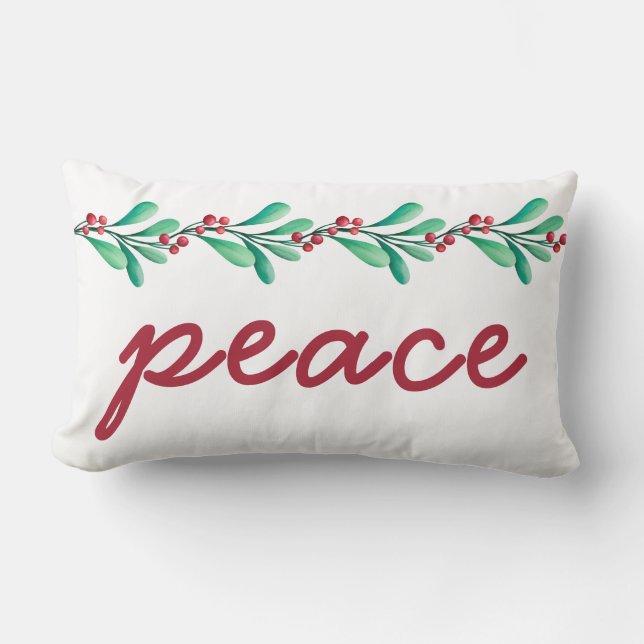 Cojín Lumbar Navidades de la paz (Anverso)