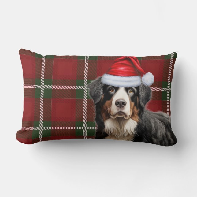 Cojín Lumbar Navidades de los amantes de las mascotas Bernese M (Anverso)