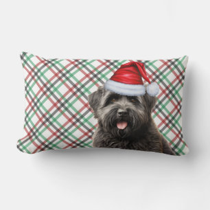 Cojín Lumbar Navidades de los amantes de los perros Bouvier Per
