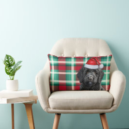 Cojín Lumbar Navidades de los amantes del perro Labradoodle y P