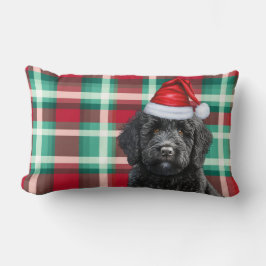 Cojín Lumbar Navidades de los amantes del perro Labradoodle y P