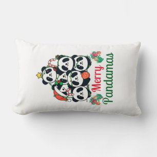 Cojín Lumbar Navidades de Merry Pandamas Pun Panda