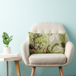 Cojín Lumbar Navidades de patrón floral Vacío