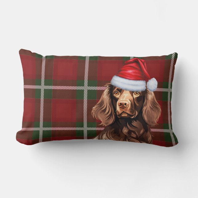 Cojín Lumbar Navidades de Perro Lover Boykin Spaniel (Anverso)