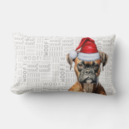 Cojín Lumbar Navidades de Perro Lover celebran boxer