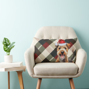 Cojín Lumbar Navidades de Perro Lover - Lakeland Terrier Holida