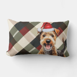 Cojín Lumbar Navidades de Perro Lover - Lakeland Terrier Holida