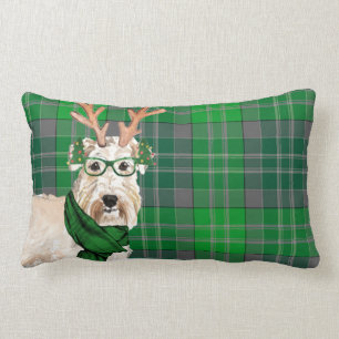 Cojín Lumbar Navidades de Perro Lover Wheaten Terrier Plate Hol