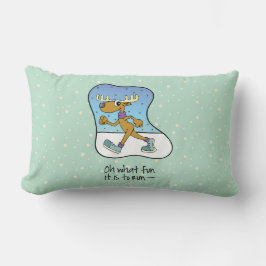 Cojín Lumbar Navidades de renos en ejercicio