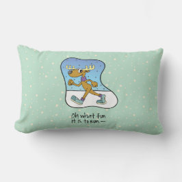 Cojín Lumbar Navidades de renos en ejercicio