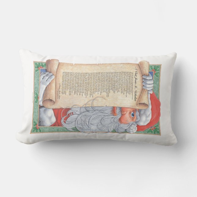 Cojín Lumbar Navidades de Santa Claus Lumbar Pillow (Anverso)