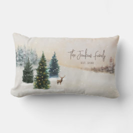 Cojín Lumbar Navidades decorativos Woodland personalizados