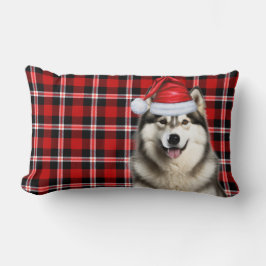 Cojín Lumbar Navidades del amante del perro Alaskan Malamute