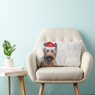 Cojín Lumbar Navidades del perro amante Berger Picard Holiday