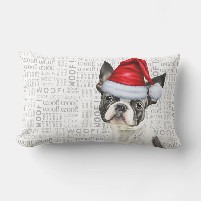 Cojín Lumbar Navidades del Perro Lover adoran feriado terrible  (Anverso)