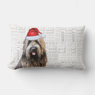 Cojín Lumbar Navidades del Perro Lover adoran la fiesta de Bria