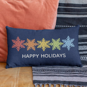 Cojín Lumbar Navidades modernos y coloridos de copas de nieve