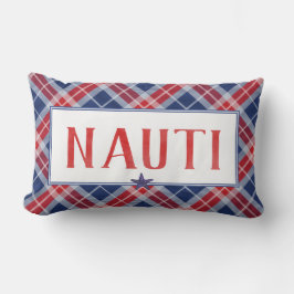 Cojín Lumbar Navidades Náuticos NAUTI Starfish Blue Red Plaid