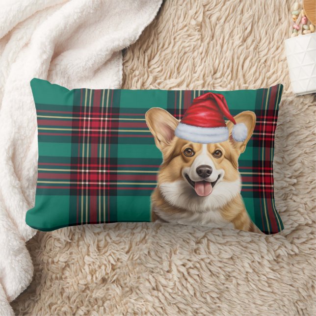 Cojín Lumbar Navidades Pembroke Welsh Corgi Criado de vacacione (Manta)