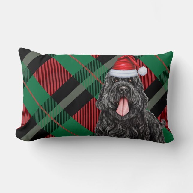 Cojín Lumbar Navidades Rusia: Juegan en festividad de perro de  (Anverso)