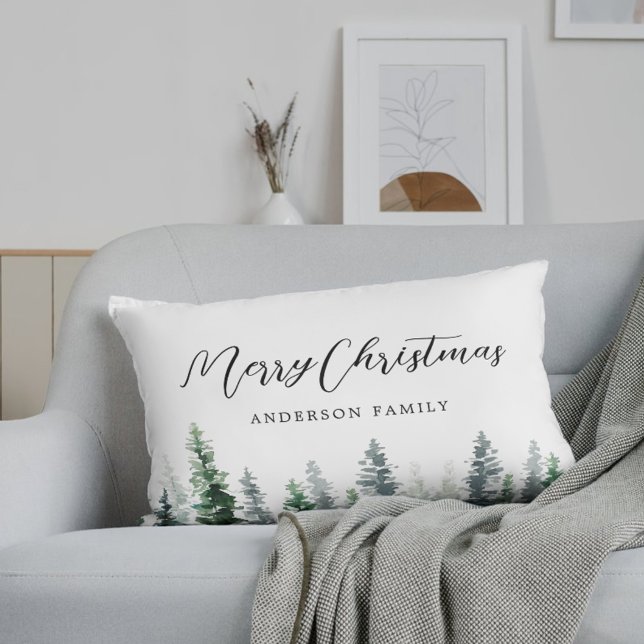 Cojín Lumbar Navidades Rústicos de nombre de familia de bosques (Subido por el creador)