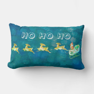 Cojín Lumbar Navidades Santa's Sleigh HO HO Personalizado