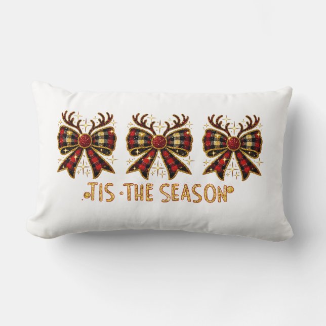 Cojín Lumbar Navidades Sopla Arcos Rojos (Anverso)