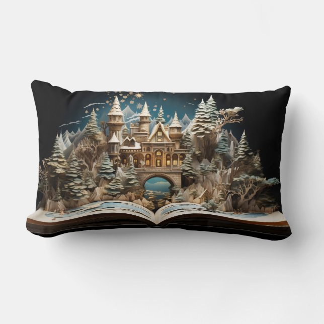 Cojín Lumbar Navidades Storybook Castle Pop-Up Wonderland (Anverso)