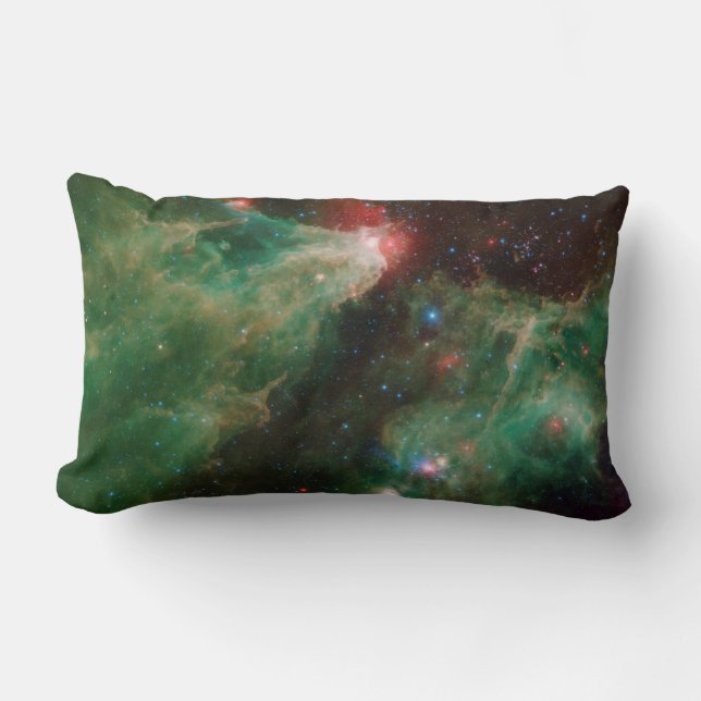 Cojín Lumbar Nebulosa Verde Cepheus B y C (Anverso)