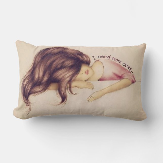 Cojín Lumbar Necesito más sueño (Anverso)