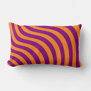 Cojín Lumbar Negrita Naranja Purple Zebra Stripe Moderno Minima