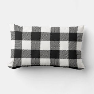 Cojín Lumbar Negro, blanco revestido