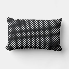 Cojín Lumbar Negro con puntos blancos