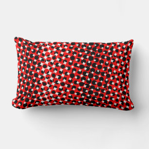 Cojín Lumbar Negro Rojo Blanco Elegante