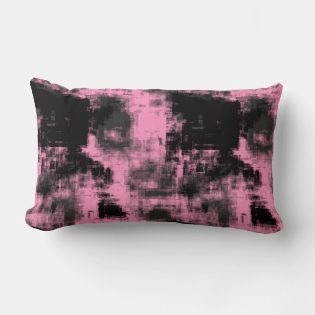 Cojín Lumbar Negro rosa y gris (Anverso)