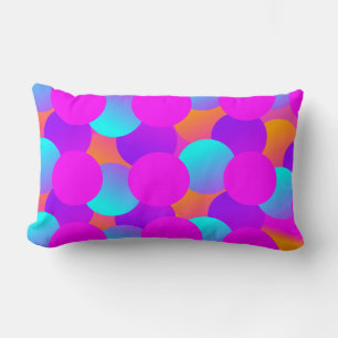 Cojín Lumbar Neon Dots Kids Bubbles Ombre Pattern