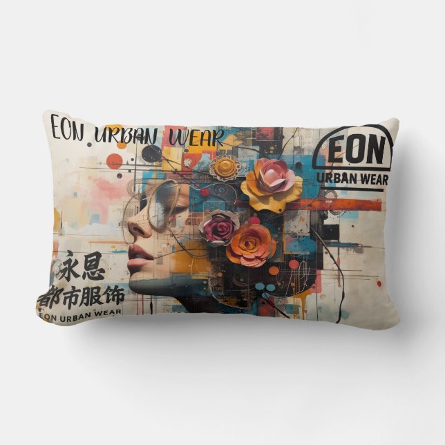 Cojín Lumbar Neon Rose (Anverso)