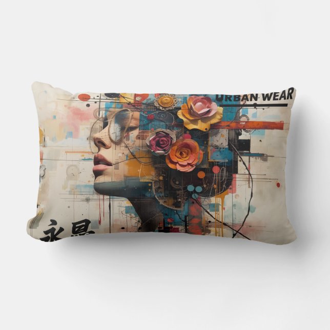 Cojín Lumbar Neon Rose (Anverso)