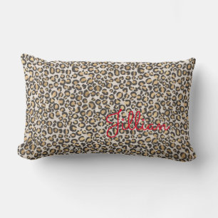 Cojín Lumbar Neutros de impresión de leopardo animal Moda de NO