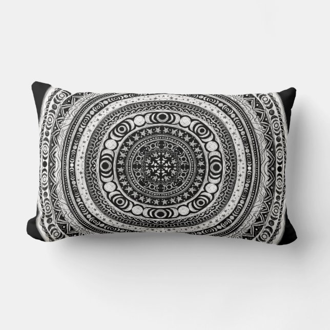 Cojín Lumbar Niño Moon Mandala Triple Bruja Luna (Anverso)