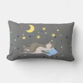 Cojín Lumbar Niños adorables con patrones grises