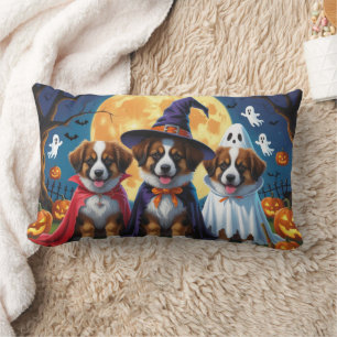 Cojín Lumbar Noche belga de perros pastores Calabaza Halloween 