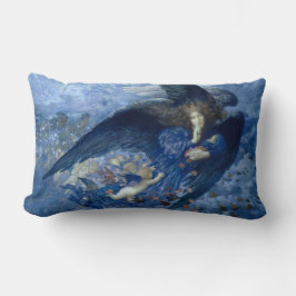 Cojín Lumbar Noche con su tren de estrellas (Ángel con Cherubs)