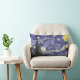 Cojín Lumbar Noche estrellada por Vincent van Gogh