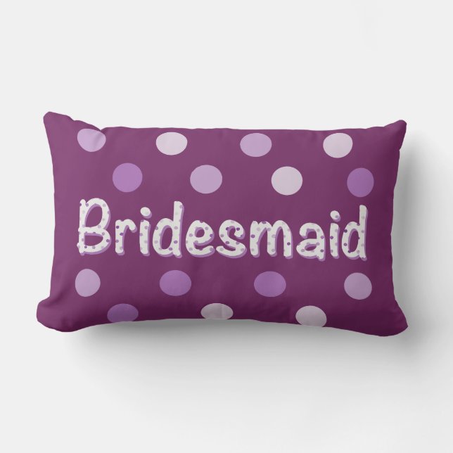 Cojín Lumbar Nodesmaid Purple Polka Dot (Anverso)