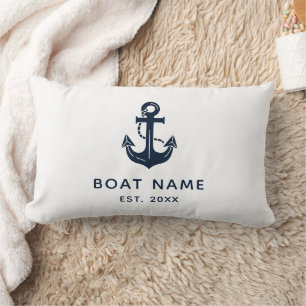 Cojín Lumbar Nombre de barco ancla náutica