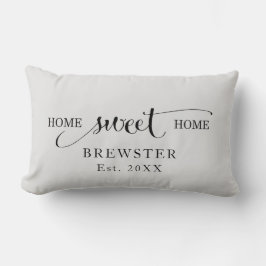 Cojín Lumbar Nombre de familia de Sweet Home personalizado