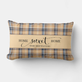 Cojín Lumbar Nombre de familia de Sweet Home personalizado