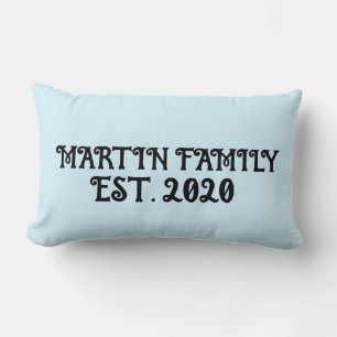 COJÍN LUMBAR NOMBRE DE LA FAMILIA PERSONALIZADO LUMBAR PASTEL B